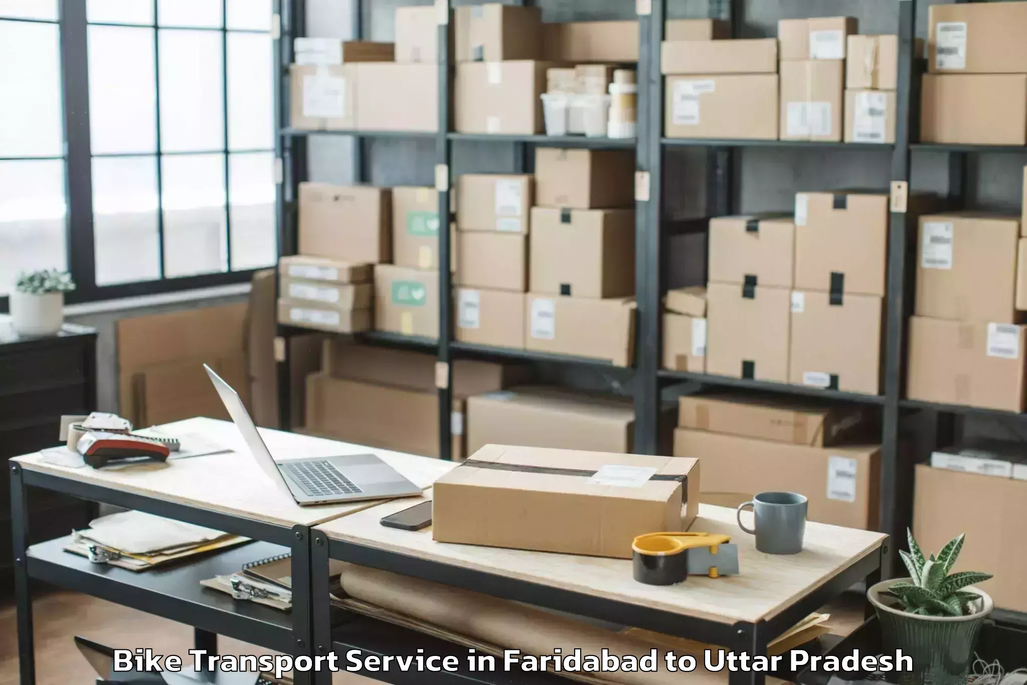 Leading Faridabad to Sirathu Bike Transport Provider